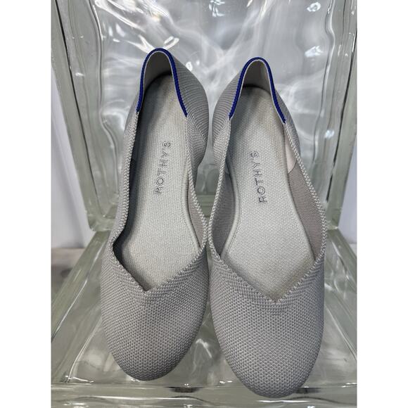 Rothy's Shoes - Rothy's The Flat Round Toe Women's Size 6.5 Silver Ballet Flats Shoes